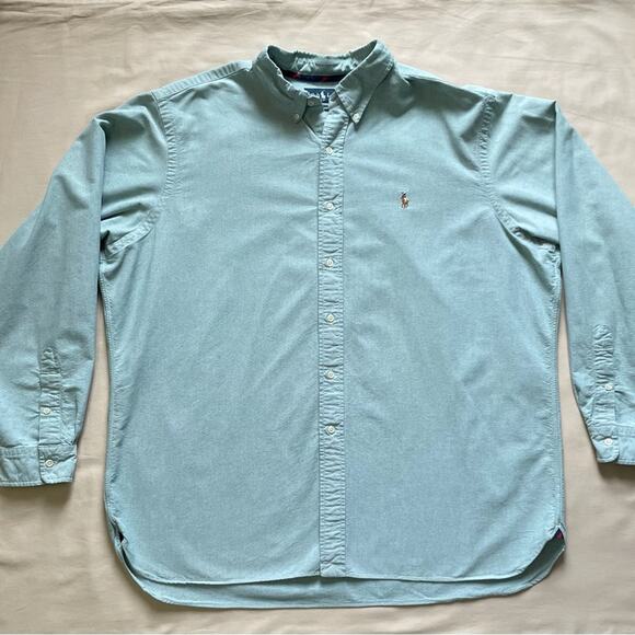 Ralph Lauren Men’s Light Sage Green Long Sleeve Button Up Shirt Size XXL - Picture 1 of 9